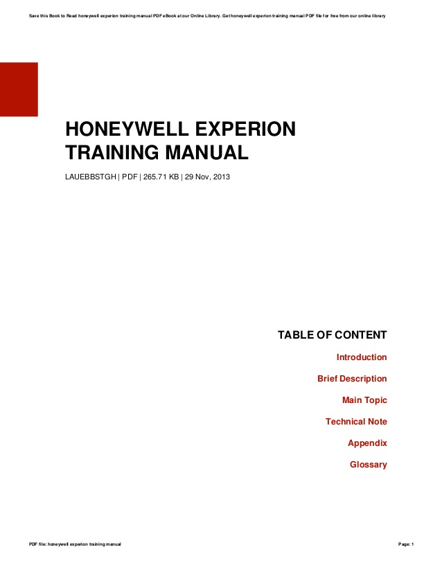honeywell c300 programing manual